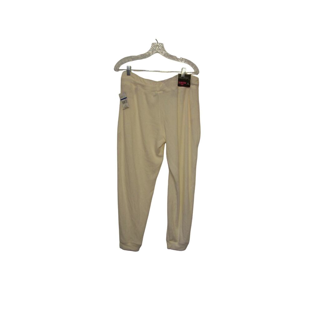 Energie Women's Oatmeal XL Ribbed Drawstring Slim Gym Pant